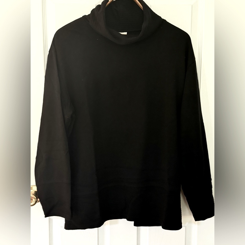 Coldwater Creek Black Cowl Neck Top XL – Classic Pullover